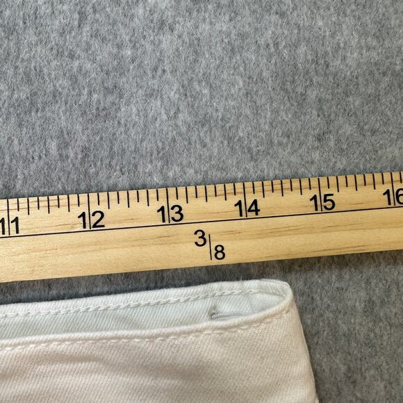 Old Navy Jeans SZ 14 Skinny Capri Mid Rise Callalily White Denim Stretch Button - Picture 7 of 10